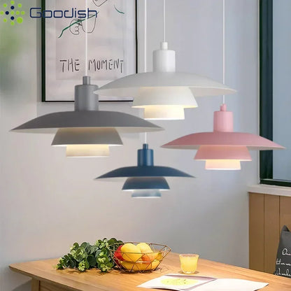 Memphis flying saucer disc Simplicity Creative Lustre LED Pendant Lights Art Indoor Lamps for Bedroom Home Decoration Chandelier