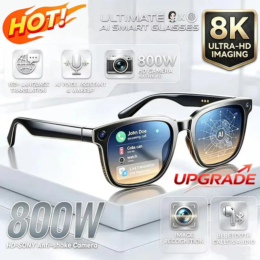New Intelligent Shooting Glasses With High-definition 8k Pixel Ai Assistant And Multifunctional Smart Glasses For Music Playback