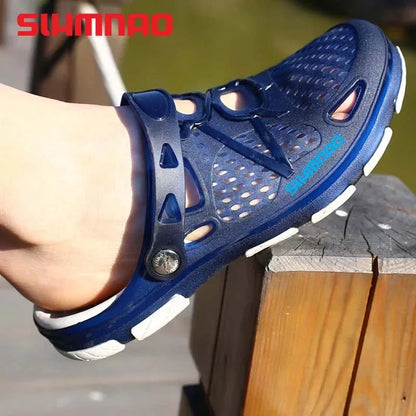 2025 Men's Summer Outdoor Fishing Shoes, Anti Slip Lightweight Casual Beach Sandals, Durable Thick Soled Shoes for Home Use