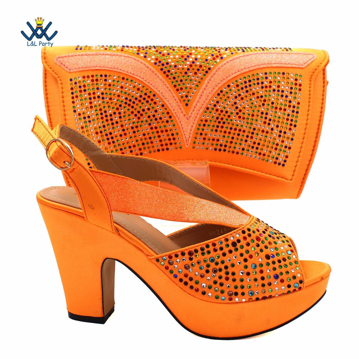 Buckle Strap Sandals Nigerian Women Shoes and Bag Set in Green Color with Wedges Heels For Ladies Party
