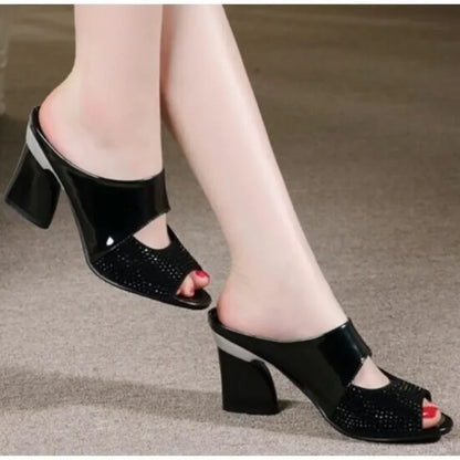 Women's Slippers And Ladies Sandals High Up To 5cm Heel Slides Rubber On Sale Wholesale Natural Skin Luxury New Fashion Shoes 39