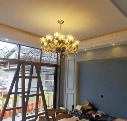 Luxury Lamp Dining Room Bedroom Decoration French Retro Chandelier Lighting Crystal Fixtures Chandelier Living Room Grand