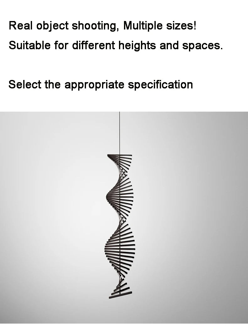 Modern LED Ceiling Chandelier Lights Nordic Luxury Pendant Lights for Living Dining Room Fish Bone Design Dimmable Hanging Lamp