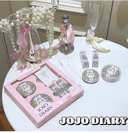 JOJO DIARY Ballet Day Series Makeup Gift Box Fitting Base Makeup Colored Lipstick Necklace Gift Giving