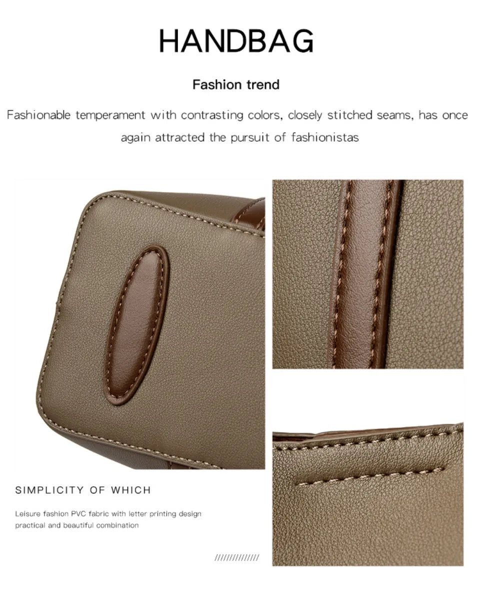 Large Capacity Shopping Bag for Daily Commuting Hand Bags Luxury Shoulder Bags High Quality Pu Leather Hnadbags Caual Tote Sac