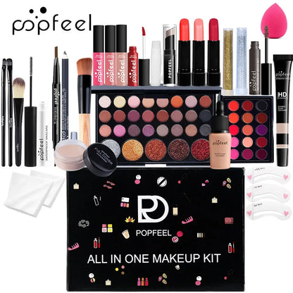 Professional Makeup Set Full Makeup Kit Eye Shadow Blush Foundation Face Powder Makeup Case Korean Cosmetic Christmas Gifts