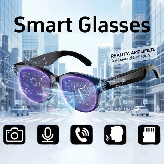 New Smart AI Glasses 800W Shooting Camera HD Photo Video Voice Call Translation Waterproof Bluetooth AI Motorcycle Glasses