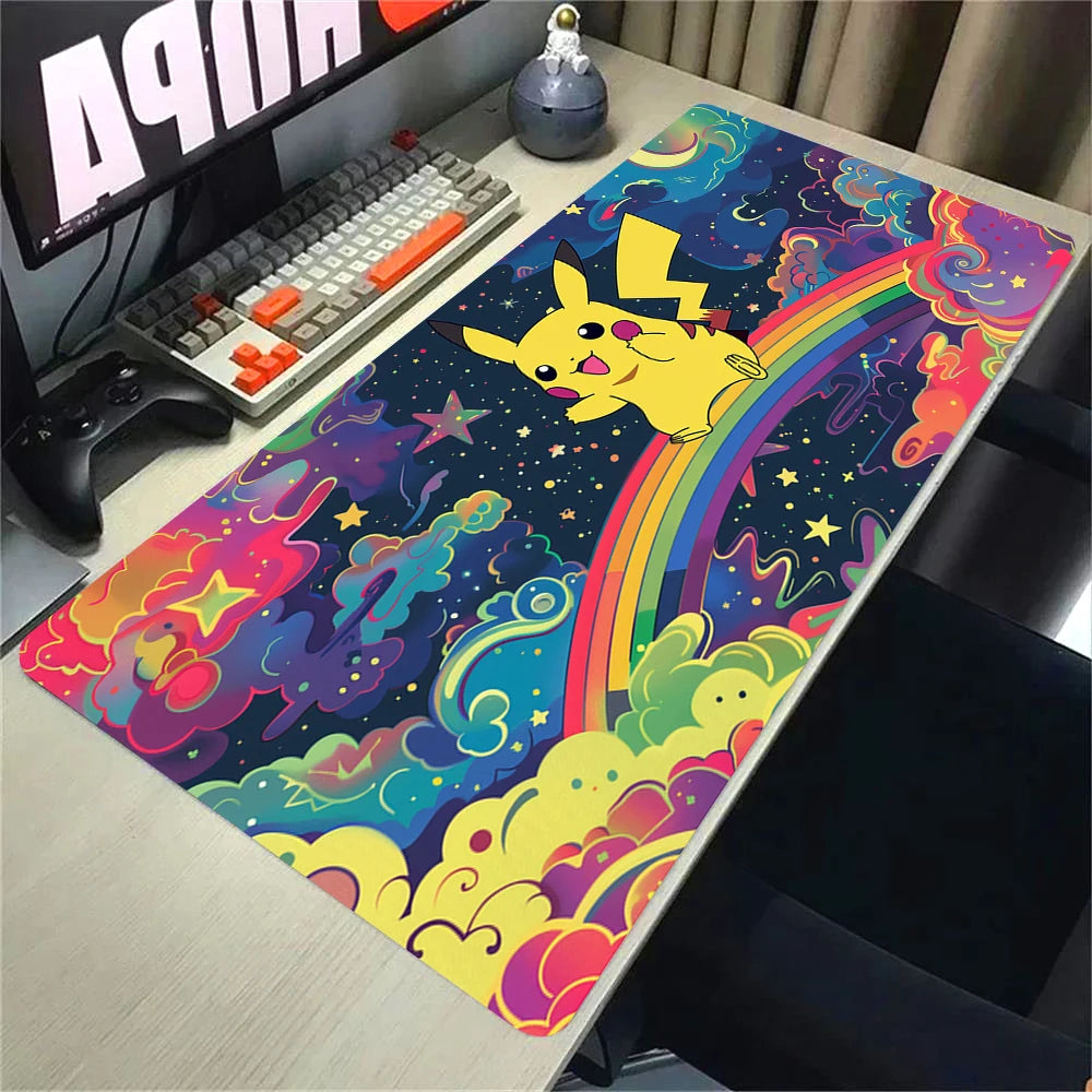 Mouse Pad Large Desk Mat Pokemones Anime Playmat Gaming Mouse Pad 900 × 400 Xxl Mousepad Speed Computer and Office Gamer Cabinet