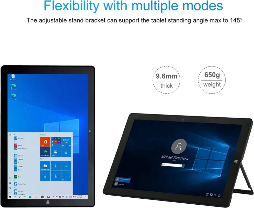 11.6 INCH WINDOWS 11 Tablet PC Pad1162 Intel Celeron 8GB RAM 512GB ROM 64 Bit N4100 CPU Quad Core WIFI HDMI-Com 1920 X 1080 Pix