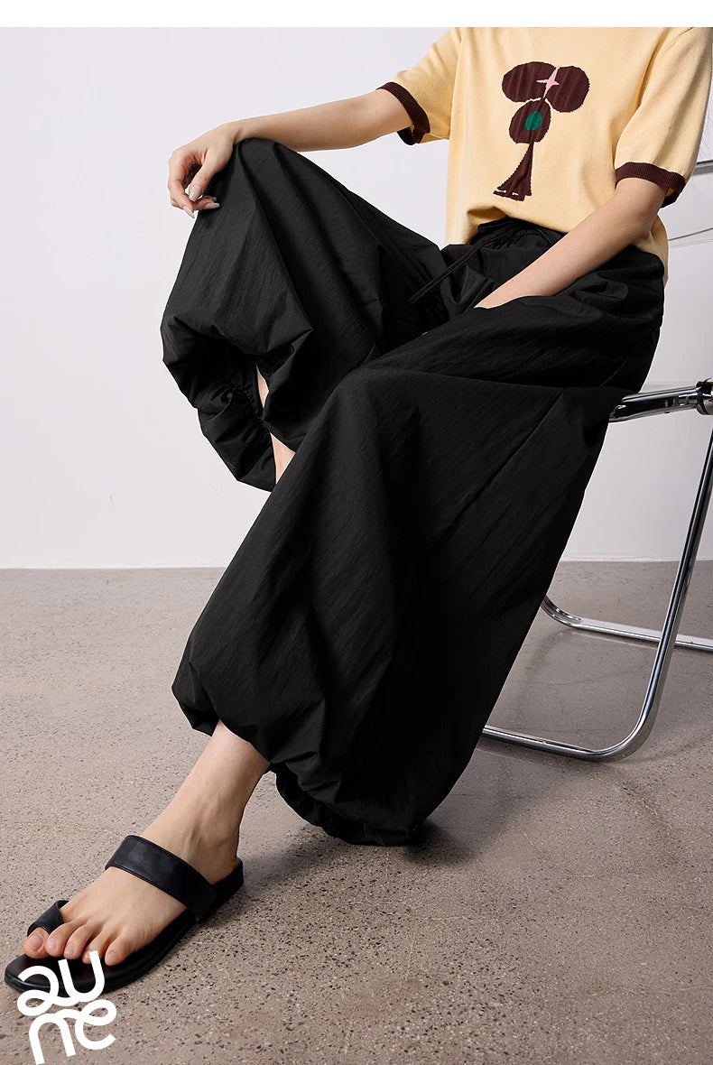 TOYOUTH Women's Wrinkle-Resistant Wide Leg Pants 2026 Summer New Straight Cut Bud Trousers, Travel Friendly