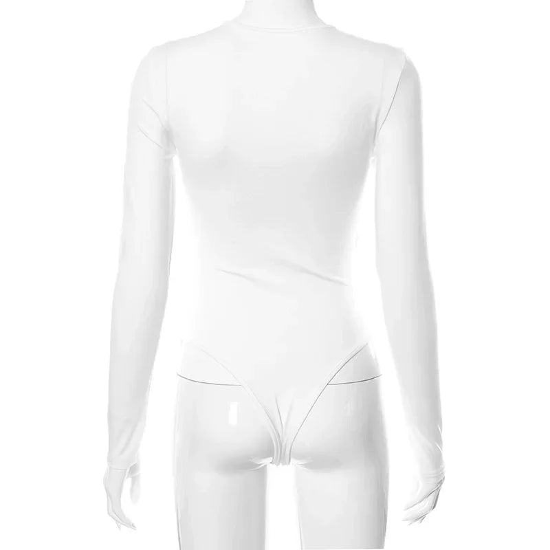 Summer New Women's Jumpsuit Solid Color Cross Hollow Long Sleeve Revealed Waist Slimming Smooths Your Silhouette