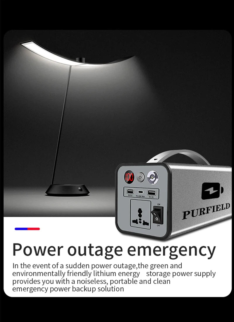 32000mAh Portable Power 180W 110V/220V Station Generator Battery AC DC output Outdoor Charger Emergency Power Supply Power Bank