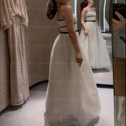 TLIT Luxury Prom Dress A-Line Sleeveless Strapless Sparkle Prom Gown Long Modern Women's Formal Evening Dresses 2026 Customized