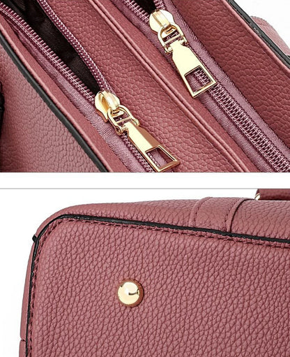 Women Fashion Hairball Shopper Totes Solid Color PU Leather Large Capacity Handbag Ladies Luxury Designer Crossbody Shoulder Bag