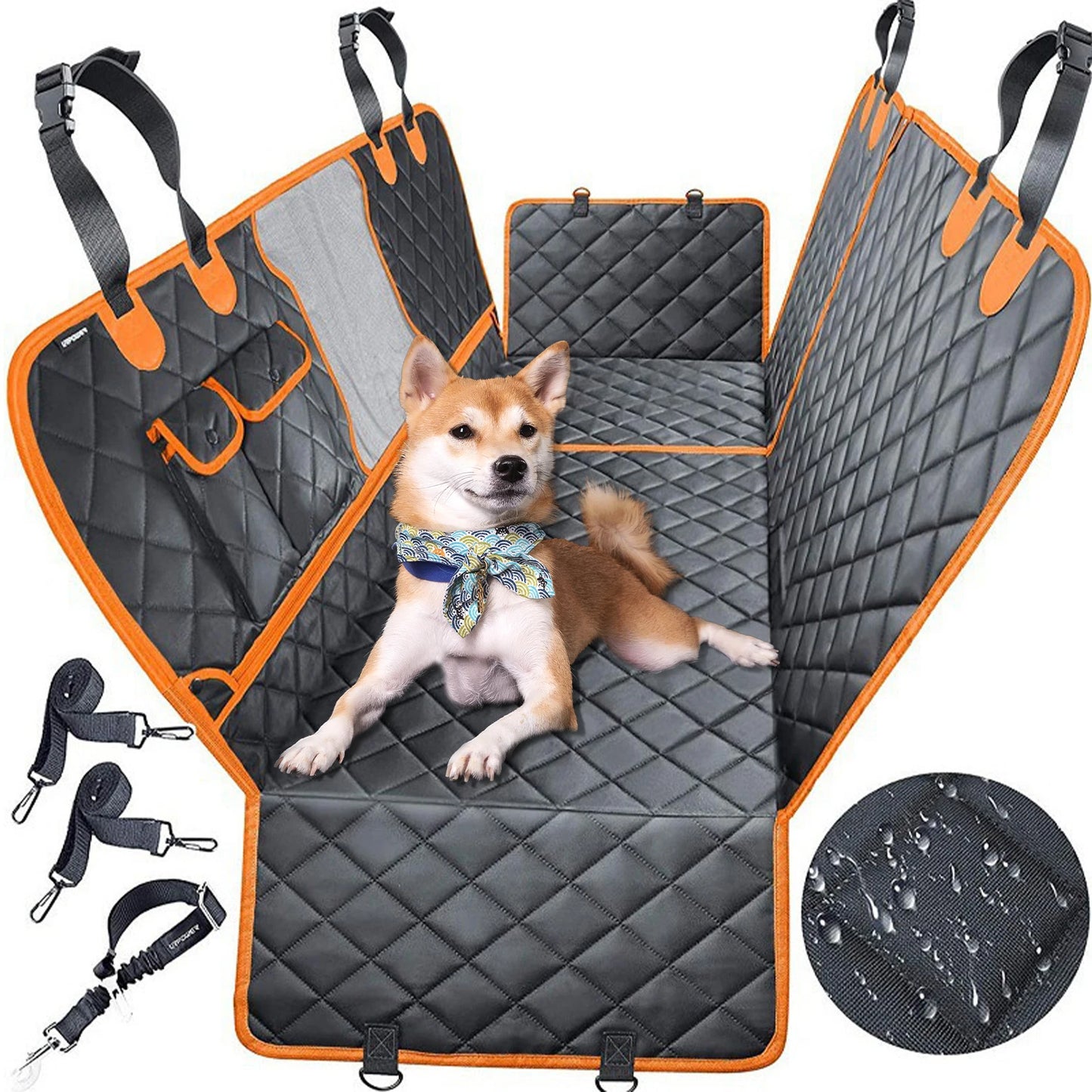 Dog Car Seat Cover Waterproof Pet Dog Carriers Travel Mat Rear Back Seat Safety Pad Hammock For Small Medium Large Dogs Car