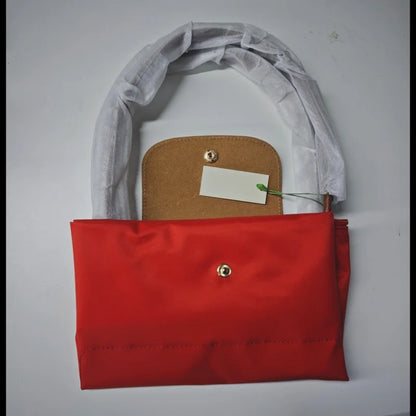 2026Foldable hobos nylon Handbag Bags Classics Lady Tote Bag embroidered Shoulder Bags short and long handles bags FOR women
