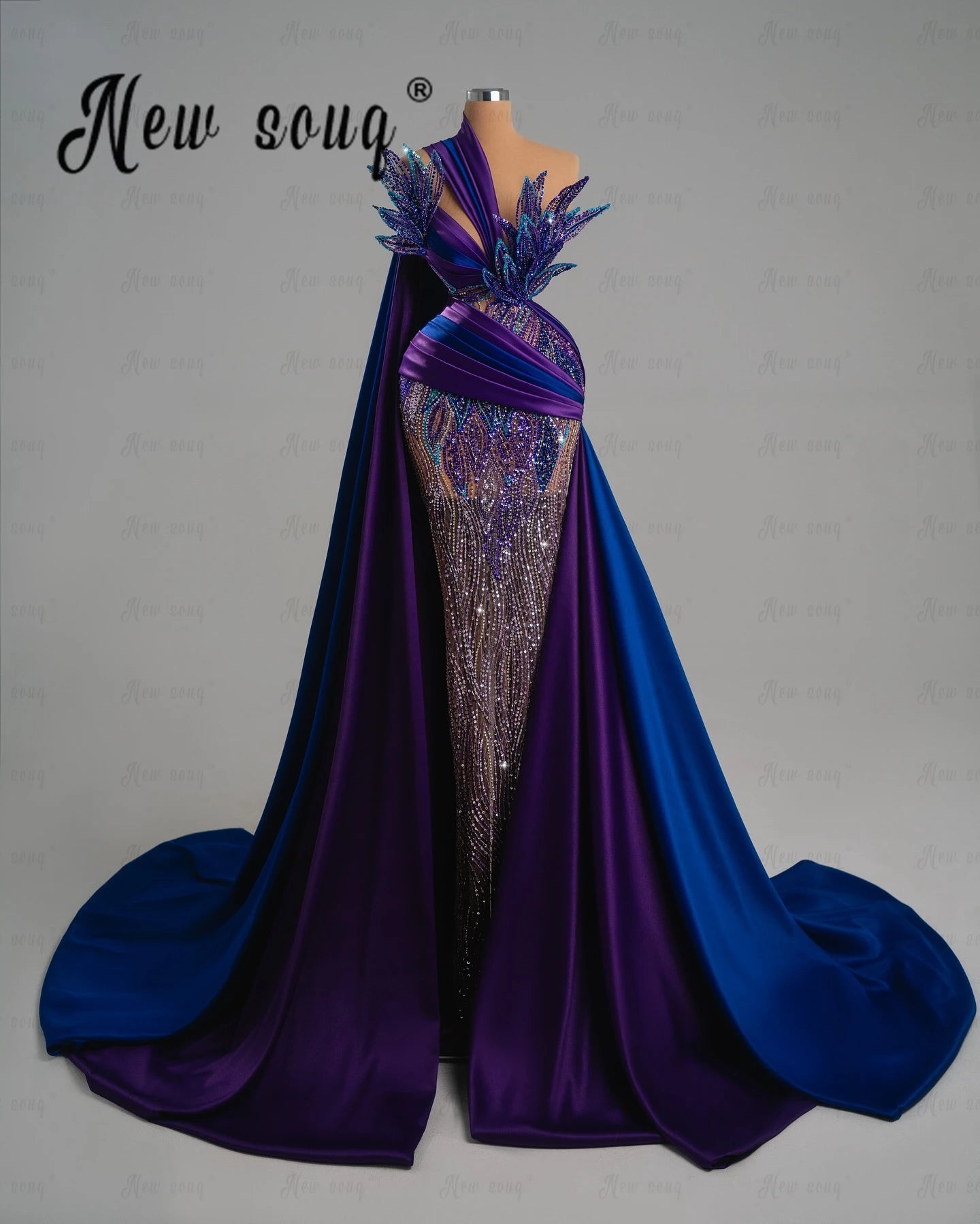 2025 Elegant 3D Lace Evening Dresses Long Cape Sleeve Mermaid Customized Women Prom Gowns Beaded Formal Party Vestidos De Noches
