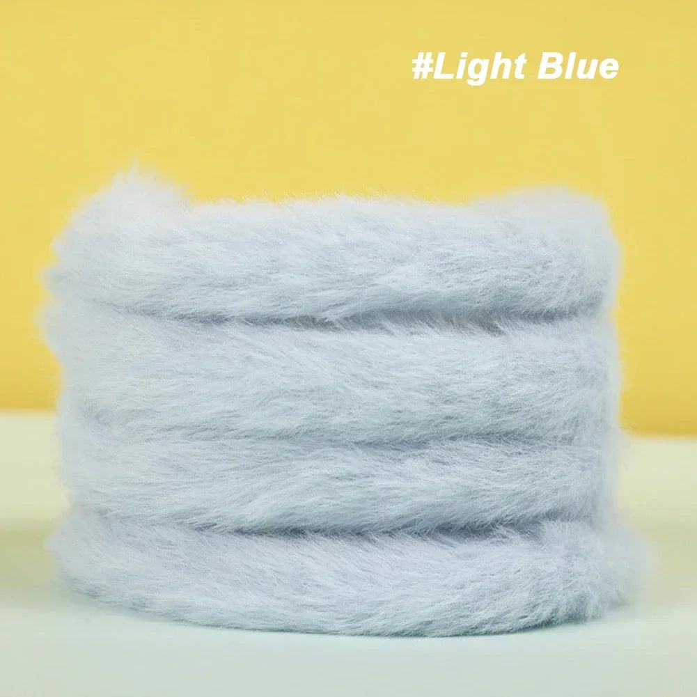 1m Plush Rabbit Hair Twisting Rod Color Fur Ribbon Tapes Rod DIY Gift Plush Twist Wire Stick Dog Toy Handmade Sewing Accessories