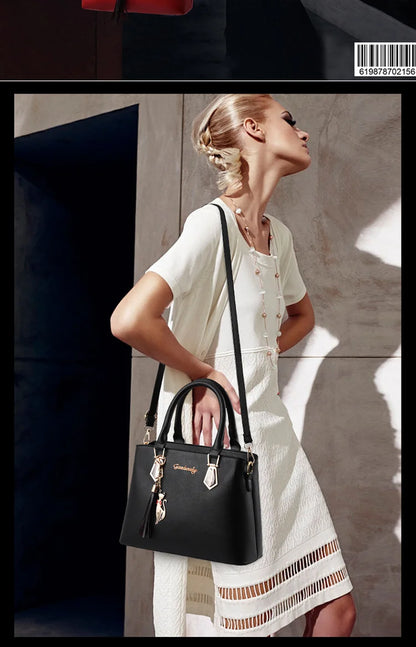 Fashionable women's handbag set, simple shoulder bag, suitable for professional commuting and street photography, versatile