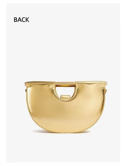 Handbags for Women 2026 New Gold Luxury Designer Brand Moon Handwoven Noodle Bags Leather Pulled Hobo Silver Evening Clutch Chic