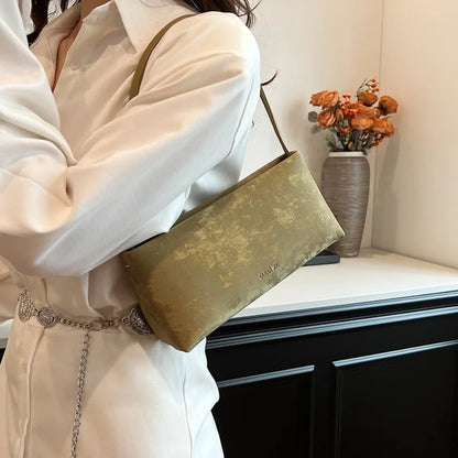 AMYMANG Women Small PU Leather Design Square Underarm Shoulder Bag 2026 New Trendy Crossbody Bag Female Handbags and Purses