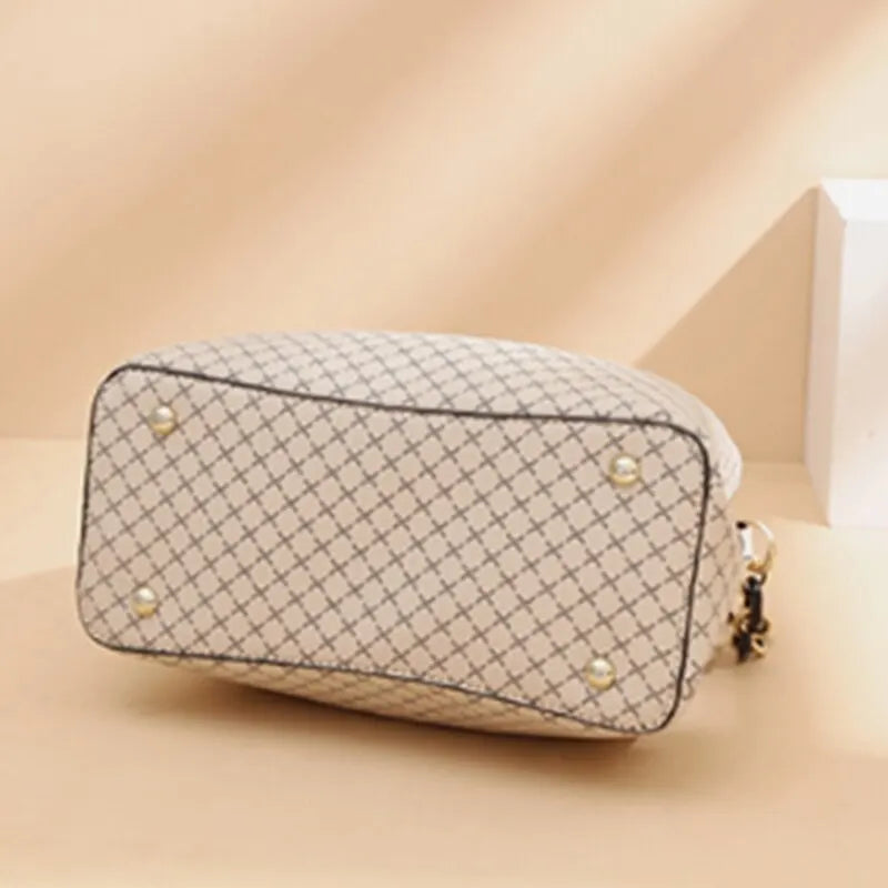 New Fashion Bucket Women Luxury Design Shoulder Bag Large Capacity Ladies PU Leather Crossbody Bag