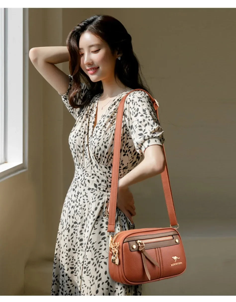 Genuine  3 Layers Luxury Designer Purses and Handbags Women Bag High Quality Leather Shoulder Sac  Bags for Women 2024Sac A Main