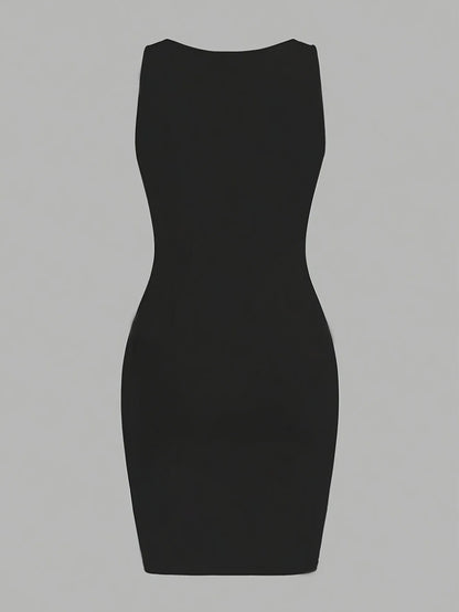 2026 Casual Sexy Cherry Print Round Neck Vest Dress, Spring and Summer Casual Sleeveless Tight Fitting Dress, Women's Dress