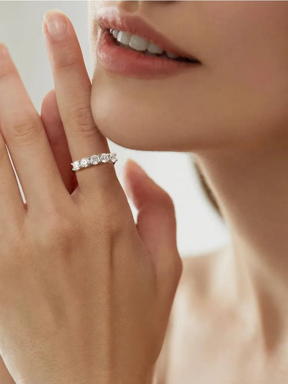 925 Sterling Silver Fashion Gorgeous Shiny Round Zircon Ring For Women Engagement Wedding Party Luxury High Quality Fine Jewelry