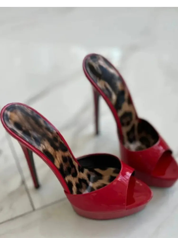 Summer Women's Pointed Toe Open Toe Stiletto Cool Slippers Fashion Women's Wedding Dance Shoes  Luxury Sandals Slippers