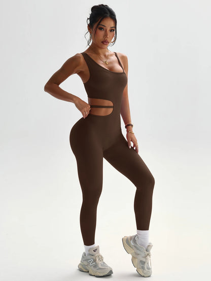 Beautiful back design, sexy one-piece yoga leggings, suitable for women's breathable quick-dry sports bodysuits