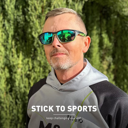 SCVCN Polarized Fishing Sunglasses Sports Sunglasses for Men and Women Cycling Glasses Mountain Bicycle Riding Goggle Bike UV400