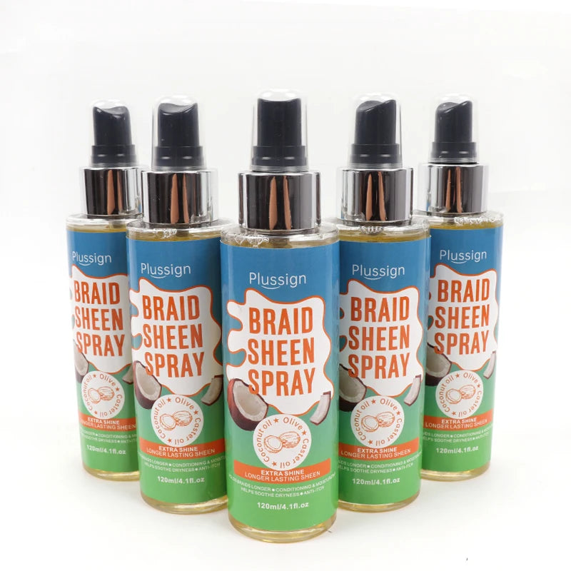 1Pcs Braid Sheen Spray With Coconut Oil For Dreadlocks Care 4oz Scalp & Hair Oil For Nourish Scalp Extra Shine Hair Care Spray