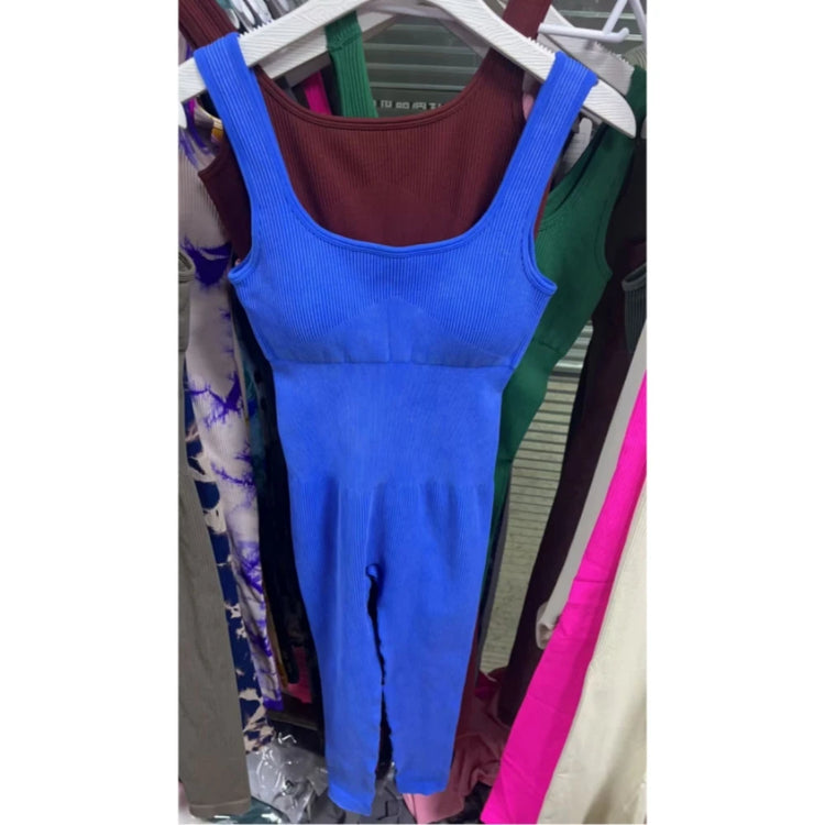 HLJ&GG High Stretchy Ribber Bodycon One Piece Jumpsuits Women Sleeveless Slim Playsuits Casual Quality Sporty Leggings Overalls