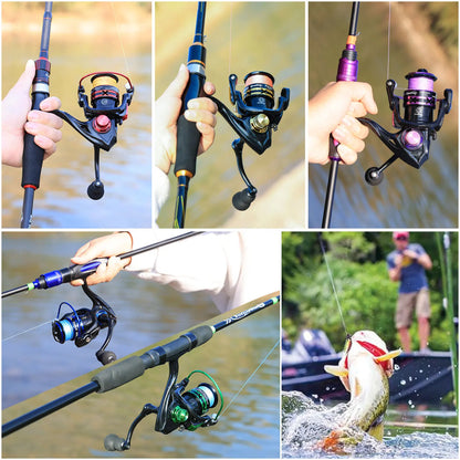 Sougayilang Spinning Fishing Reel 1000-7000 Series 5.2:1 Gear Ratio Aluminum Spool Ultra Smooth Reel Max Drag 20kg Fishing Tool
