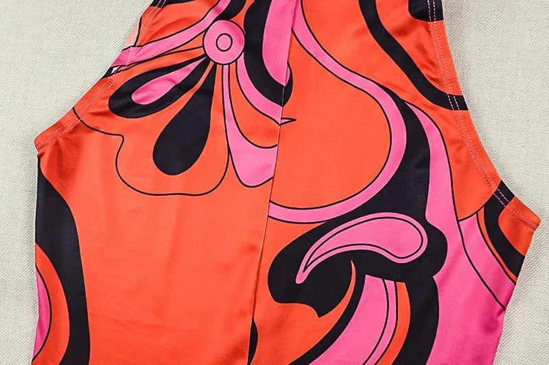 Women's Zipper Halter Sleeveless Waistband Hips Wrapped Bodycon Jumpsuits