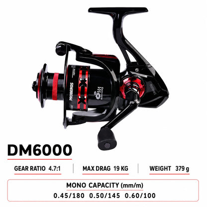1000-8000 Full Metal Spinning Fishing Reel 4.7:1-5.2:1 23KG Max Drag Long Cast Carp Sea Fishing Wheel Accessories
