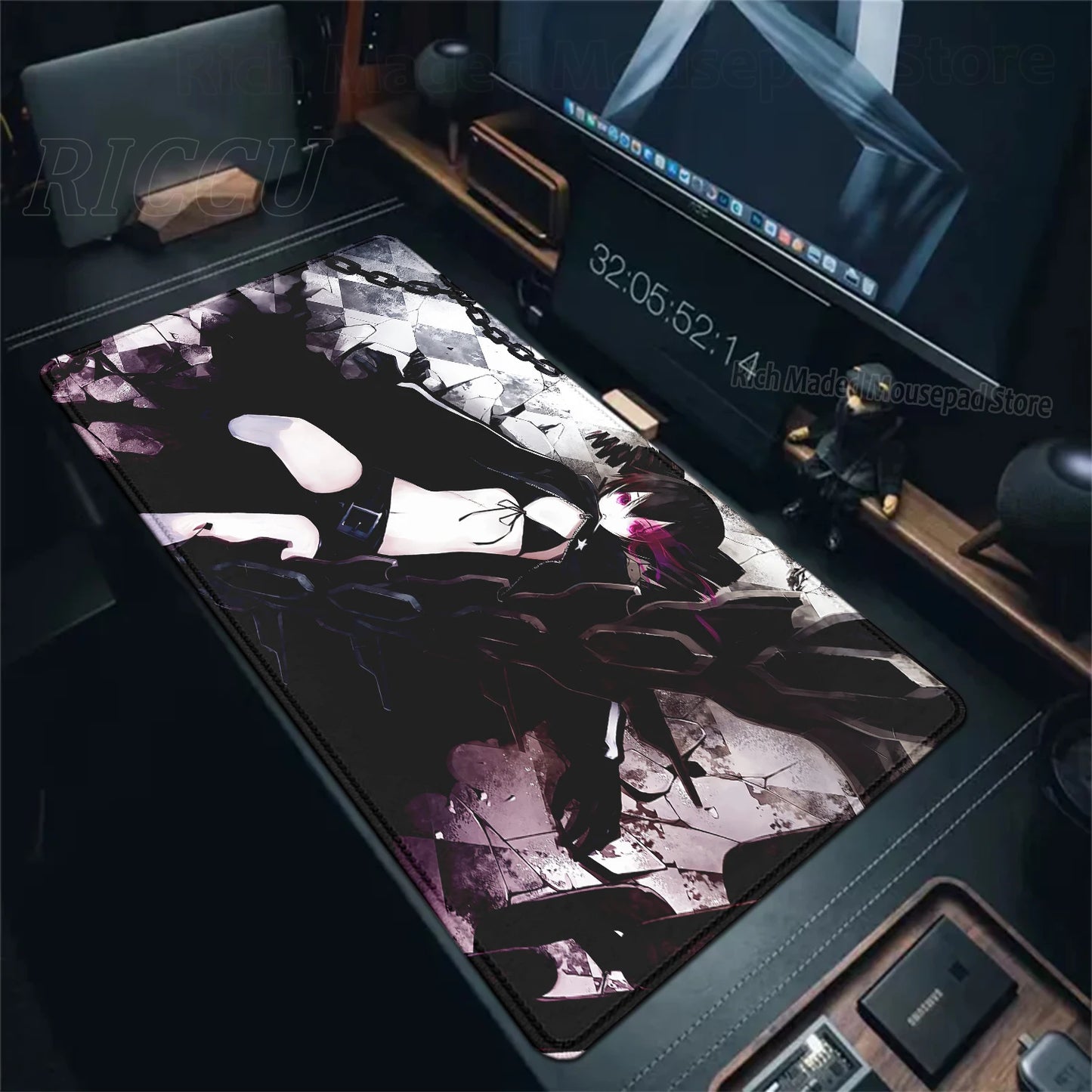 Cute Anime Girl K-Kasane Teto Mousepad Large Gaming Mouse Pad LockEdge Computer Keyboard Desk Mat PC Cabinet Tablepad XXL Mats