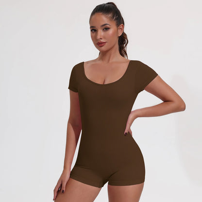 Sporty Jumpsuit Sport Outfit For Woman Sportswear U-Back Sports Overalls Gym Wear Women Bodycon One-piece For Fitness Yoga