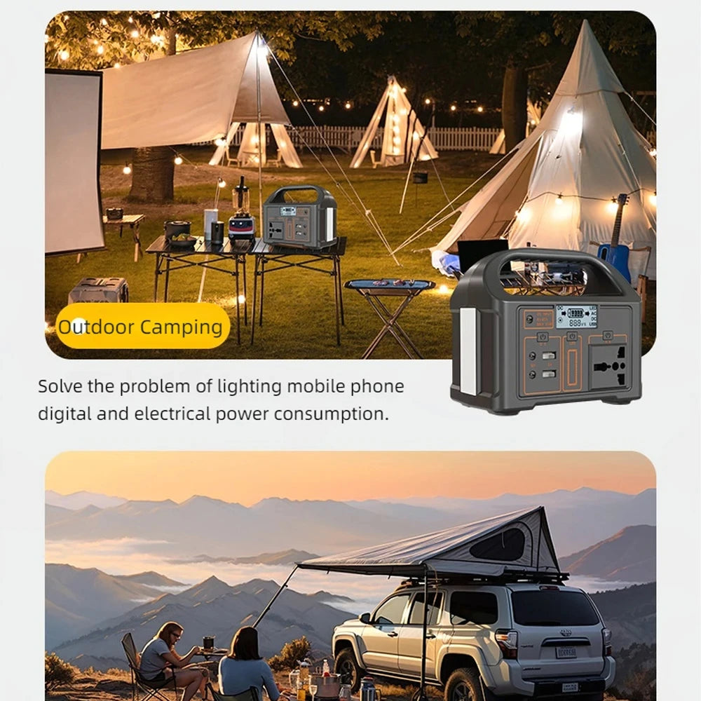 jsdsolar 100W Portable Power Station Power Generator 110V 220V LED Light Emergency Solar Power Bank for Outdoor Camping Travel