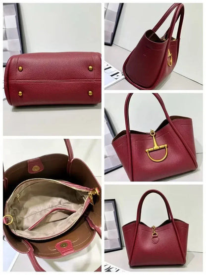 Chic Shoulder Bag for Ladies High-Quality Leather Luxury Brand Design Famous Designer Inspired Everyday Essential