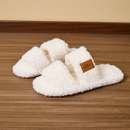 Fluffy Women's Slippers Home Soft Spring Autumn Luxury Designer Woman Shoes Elegant Faux Fuzzy Fur Slides Girl Non-Slip Open Toe