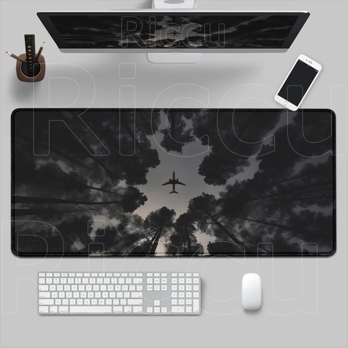 HD Airplane Speedometer Mouse Pads Plane Instrument Panel XXL Mousepad Non-slip Rubber Desk Mat Pc Gamer Deskmat Cockpit Playmat