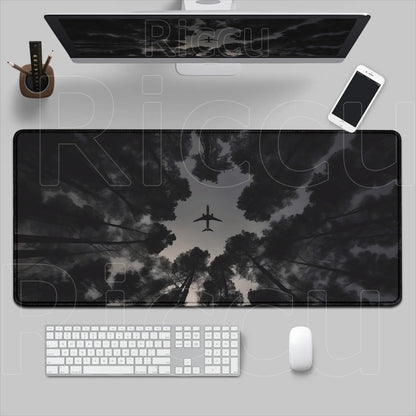 HD Airplane Speedometer Mouse Pads Plane Instrument Panel XXL Mousepad Non-slip Rubber Desk Mat Pc Gamer Deskmat Cockpit Playmat