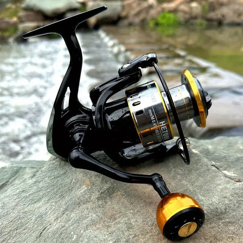 Rooblinos HE Spinning Reels Ultralight Metal 5.2:1 Gear Ratio 1000-7000 Saltwater Or Freshwater Big Max Drag Fishing Reels