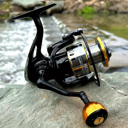 Rooblinos HE Spinning Reels Ultralight Metal 5.2:1 Gear Ratio 1000-7000 Saltwater Or Freshwater Big Max Drag Fishing Reels