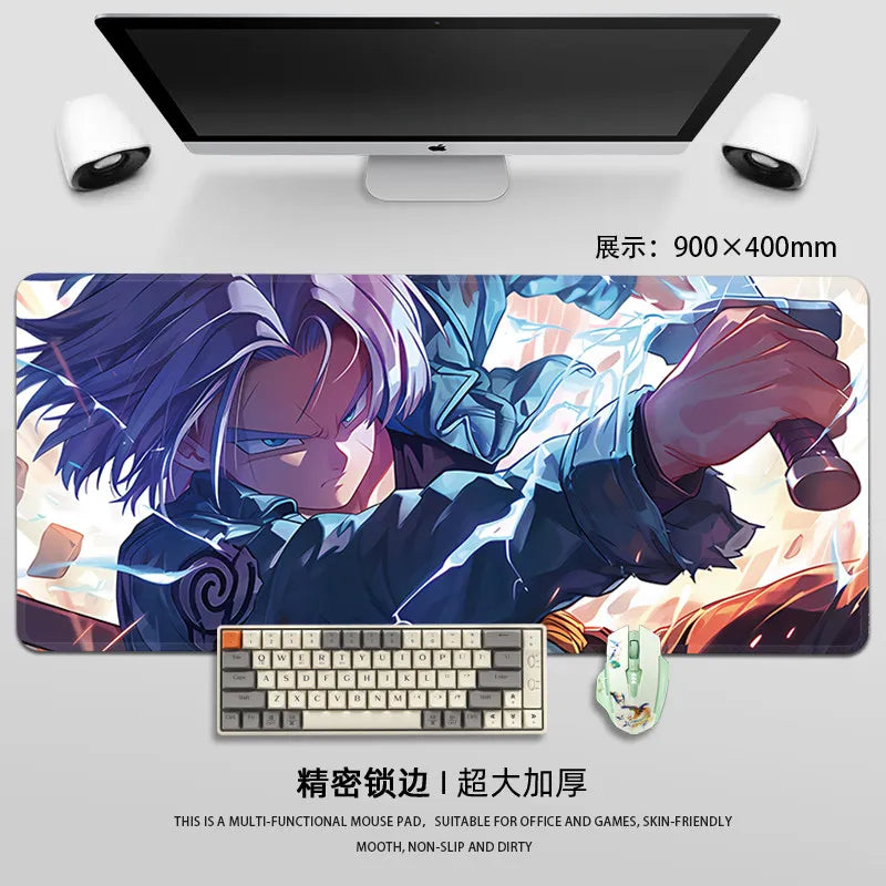 Man Mouse Pad Dragon Ball Mouse Pad Son Goku Printing Pattern Large Gaming Keyboard Desk Mat Super Saiyan Animation Desk Mat