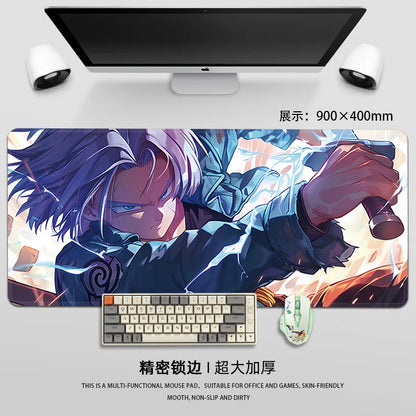 Man Mouse Pad Dragon Ball Mouse Pad Son Goku Printing Pattern Large Gaming Keyboard Desk Mat Super Saiyan Animation Desk Mat