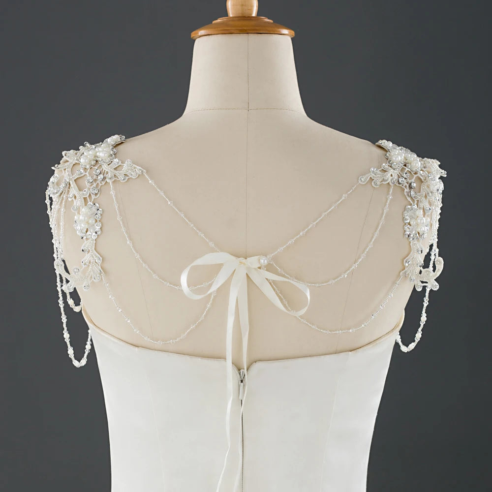 Bridal Jewelry Diamond Shoulder Chain Crystal Necklace Bolero Bridal Covered Body Chain Wedding Accessories Women Shrugs SG10