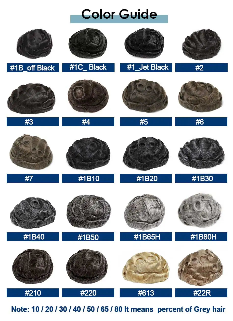 Toupee French Lace In Front Wigs For Man Mono Lace Men's Hair Prosthesis Men's Wigs Human Hair Mono PU Wig Male Hair Prosthesis